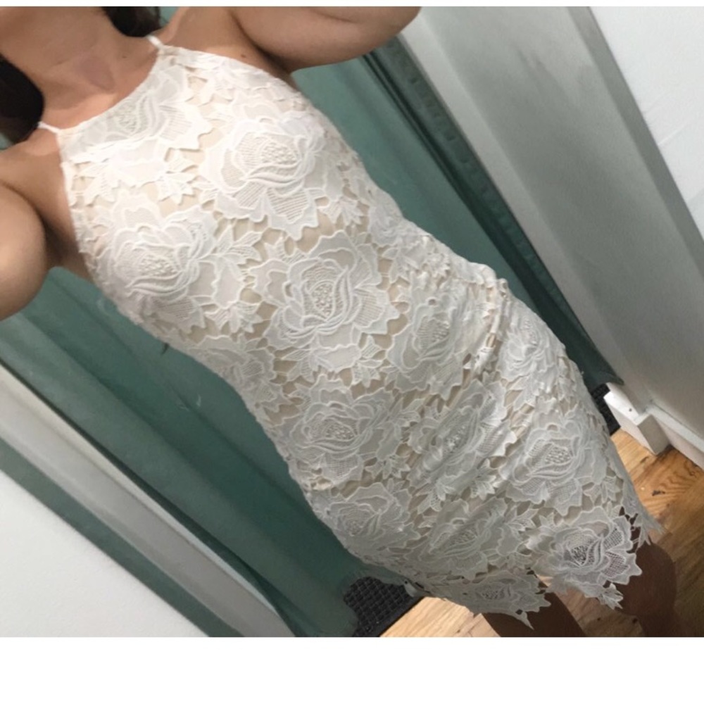 White lace dress